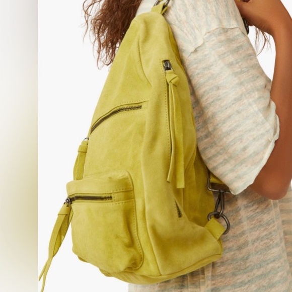 Free People Handbags - Free People Oxford Suede Sling Bag Backpack